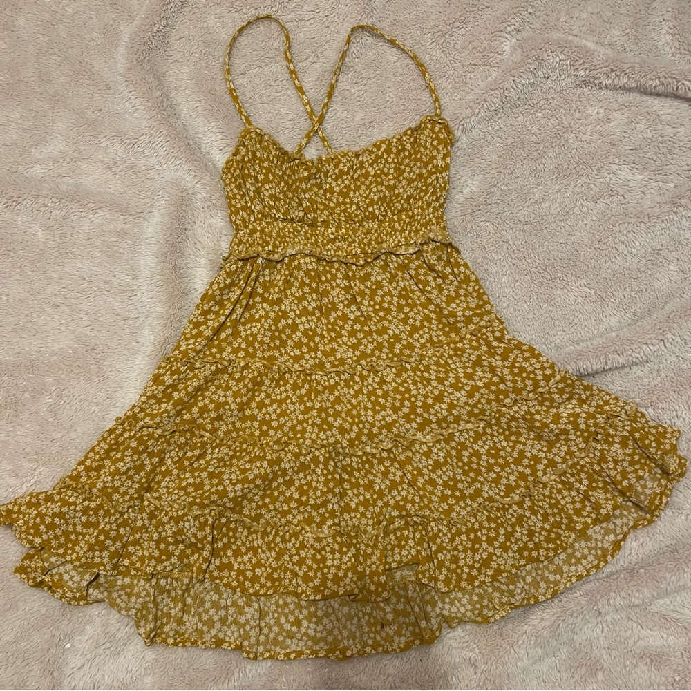 Shein Yellow Floral Sundress